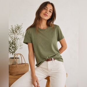 Madewell Women’s XL Green Crew Neck Short Sleeve Cotton T-Shirt Organic Tee